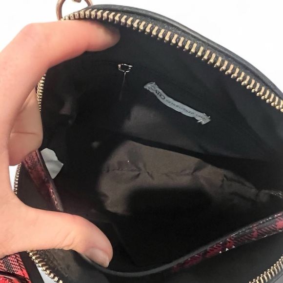 Cato Red and Black Plaid Crossbody Bag - Picture 3 of 4